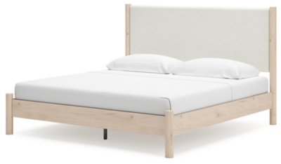 Cadmori King Upholstered Panel Bed, Dresser, Mirror and Nightstand - Image 14