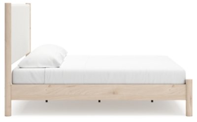Cadmori King Upholstered Panel Bed, Dresser, Mirror and Nightstand - Image 11
