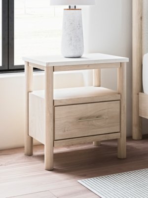 Cadmori King Upholstered Panel Bed, Dresser, Mirror and Nightstand - Image 26