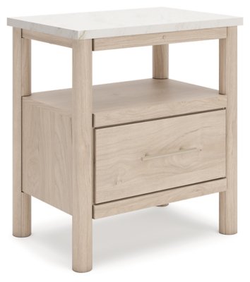 Cadmori King Upholstered Panel Bed, Dresser, Mirror and Nightstand - Image 16