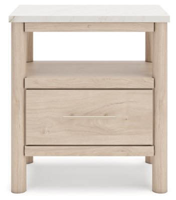 Cadmori King Upholstered Panel Bed, Dresser, Mirror and Nightstand - Image 15
