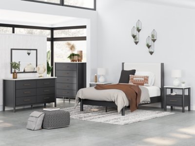 Cadmori Full Upholstered Panel Bed - Image 10