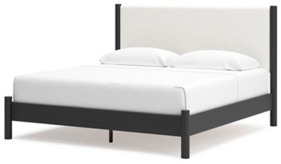 Cadmori King Upholstered Panel Bed, Dresser and Mirror - Image 10