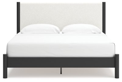 Cadmori King Upholstered Panel Bed, Dresser and Mirror - Image 11