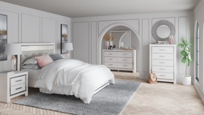 Altyra Queen Upholstered Panel Bed, Dresser, Mirror, Chest and 2 Nightstands - Image 6