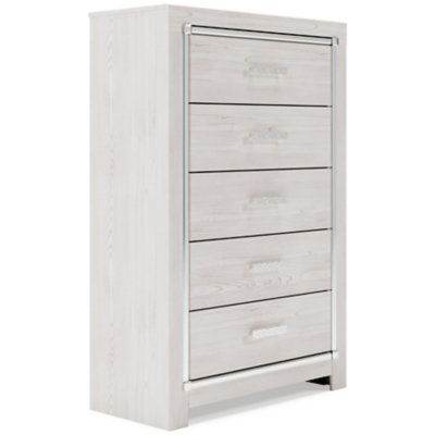 Altyra Queen Upholstered Panel Bed, Dresser, Mirror, Chest and 2 Nightstands - Image 4