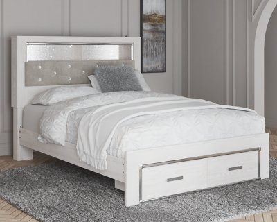 Altyra Queen Upholstered Bookcase Bed with Storage - Image 3