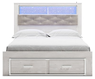 Altyra Queen Upholstered Bookcase Bed with Storage - Image 5