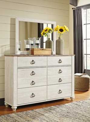 Willowton King Panel Bed, Dresser, Mirror, and Nightstand - Image 10