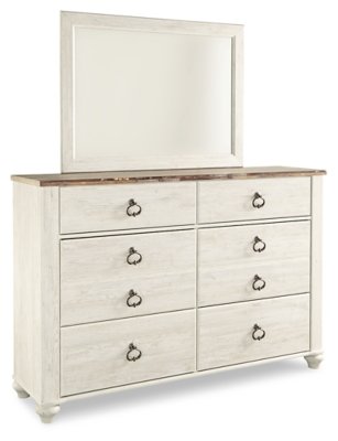 Willowton Queen Sleigh Bed, Dresser, Mirror, Chest and Nightstand - Image 3