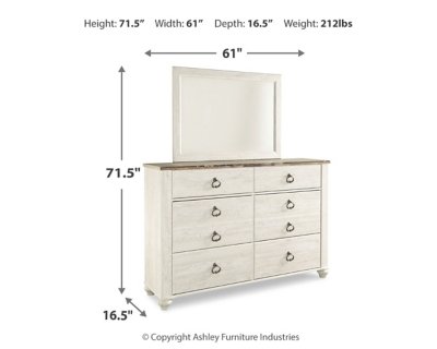 Willowton Queen Sleigh Bed, 2 Dressers, Mirror, Chest and 2 Nightstands - Image 7