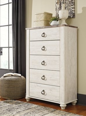 Willowton King Sleigh Bed, Dresser, Mirror, Chest and Nightstand - Image 8