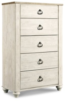 Willowton Queen Sleigh Bed, 2 Dressers, Mirror, Chest and 2 Nightstands - Image 5