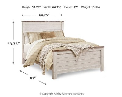 Willowton Queen Panel Bed, Dresser, Mirror, Chest and 2 Nightstands - Image 11