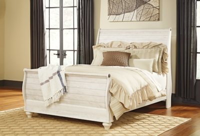 Willowton Queen Sleigh Bed, Dresser and Mirror - Image 7