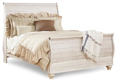 Willowton Queen Sleigh Bed, Dresser, Mirror and 2 Nightstands - Image 3