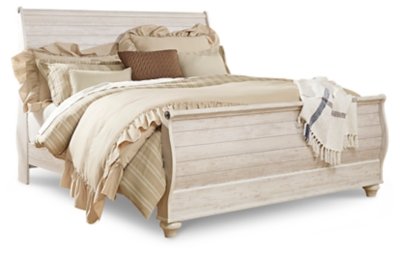 Willowton King Sleigh Bed, Dresser, Mirror, Chest and Nightstand - Image 4