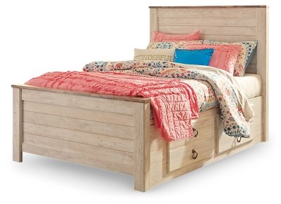 Willowton Full Panel Bed with Storage, Dresser and Mirror - Image 3
