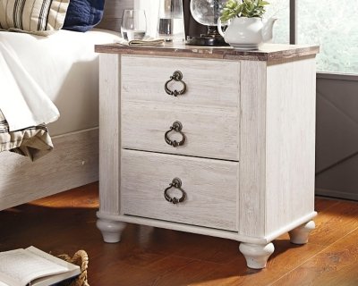 Willowton Full Panel Bed, Dresser, Mirror, 2 Chests and nightstand - Image 13