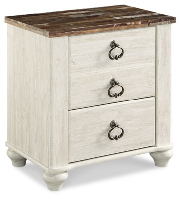 Willowton Full Panel Bed, Dresser, Mirror, 2 Chests and nightstand - Image 5
