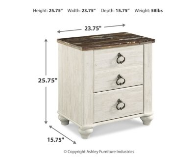 Willowton Queen Sleigh Bed, Dresser, Mirror, Chest and Nightstand - Image 11
