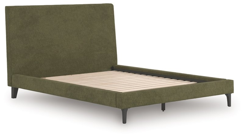 Darcalli Queen Upholstered Bed with Roll Slats - Image 4