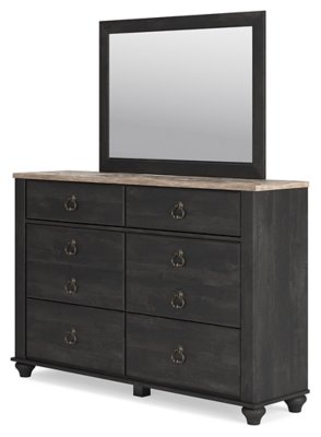 Nanforth King Panel Bed, Dresser, Mirror and Nightstand - Image 5