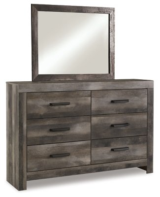 Wynnlow Queen Panel Bed with Mirrored Dresser and Nightstand - Image 3