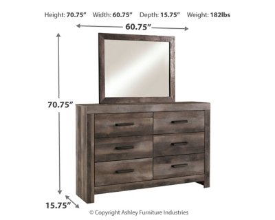 Wynnlow King Crossbuck Panel Bed, Dresser, Mirror and Nightstand - Image 7