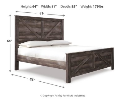 Wynnlow King Crossbuck Panel Bed, Dresser, Mirror and Nightstand - Image 8