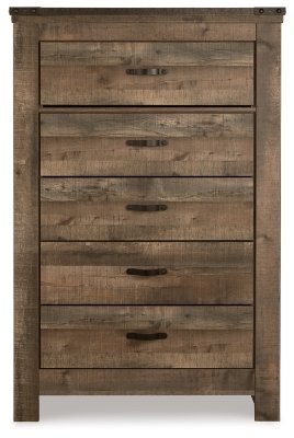 Trinell Queen Poster Bed, Dresser, Mirror, Chest and 2 Nightstands - Image 5