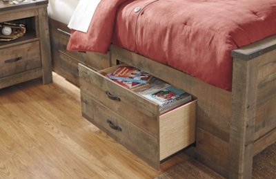 Trinell Twin Panel Bed with Storage and Nightstand - Image 8