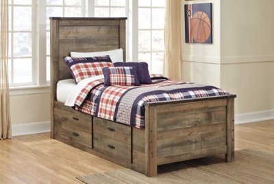 Trinell Twin Panel Bed with 2 Storage Drawers - Image 3