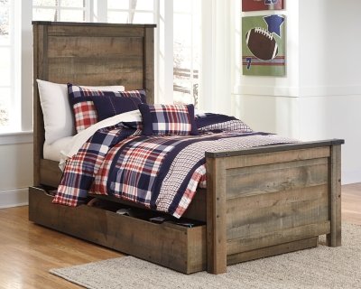 Trinell Twin Panel Bed with 1 Large Storage Drawer - Image 3
