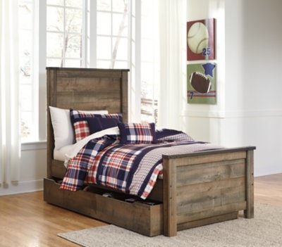 Trinell Twin Panel Bed with 1 Large Storage Drawer - Image 5