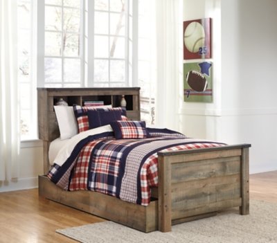 Trinell Twin Bookcase Bed with 1 Large Storage Drawer - Image 3