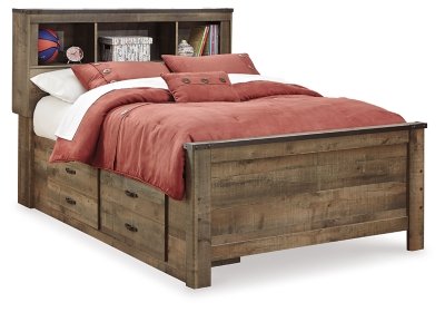 Trinell Full Bookcase Bed with 2 Storage Drawers - Image 4