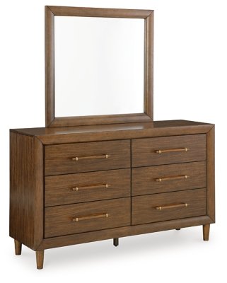 Lyncott Queen Upholstered Bed, Dresser, Mirror and Nightstand - Image 3