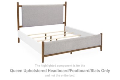 Lyncott Queen Upholstered Bed, Dresser, Mirror and Nightstand - Image 5