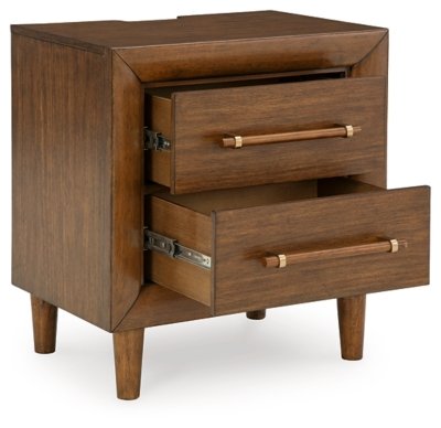 Lyncott Queen Upholstered Bed, Dresser, Mirror and Nightstand - Image 8