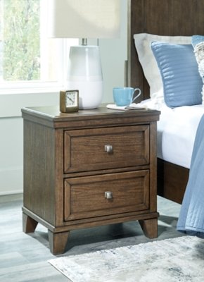 Shawbeck Queen Panel Bed, Dresser, Mirror and Nightstand - Image 25