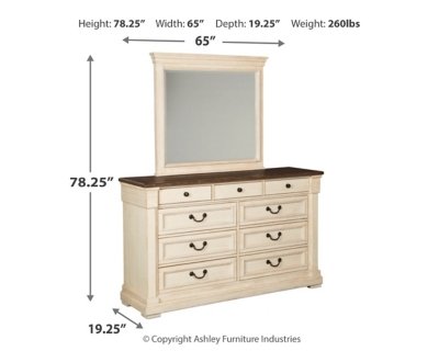 Bolanburg King Panel Bed, Dresser, Mirror, and Nightstand - Image 8