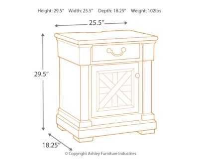 Bolanburg California King Panel Bed, Dresser, Mirror, Chest and 2 Nightstands - Image 11