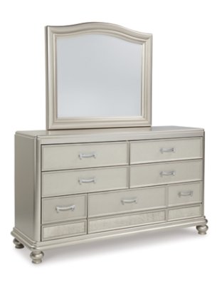 Coralayne King Upholstered Bed, Dresser and Mirror - Image 3