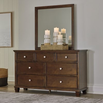Danabrin California King Panel Bed, Dresser and Mirror - Image 14