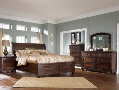 Porter King Sleigh Storage Bed, Dresser and Mirror - Image 3