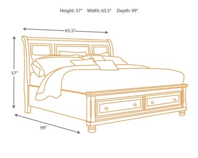 Porter California King Sleigh Storage Bed - Image 5