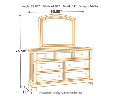 Flynnter Queen Sleigh Bed, Dresser, Mirror and 2 Nightstands - Image 5
