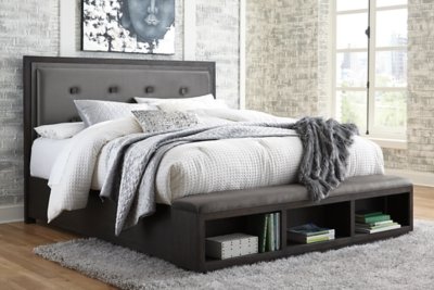 Hyndell California King Upholstered Panel Bed with Storage - Image 3