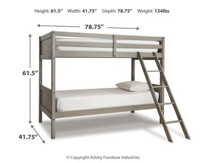 Lettner Twin over Twin Bunk Bed, 2 Mattresses and 2 Pillows - Image 9